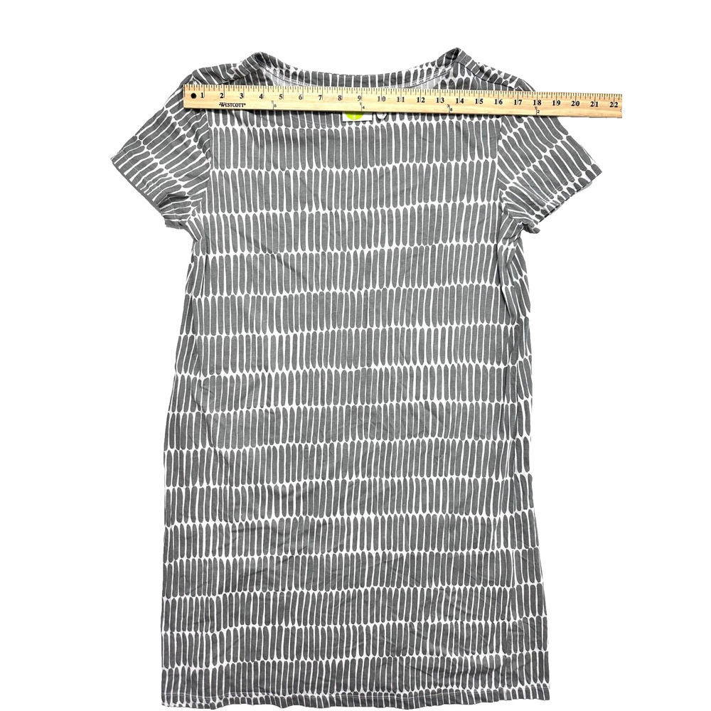 See Design Donna Gorman Sage Green Geometric Print Shirt Tunic Dress Size M - Picture 6 of 8